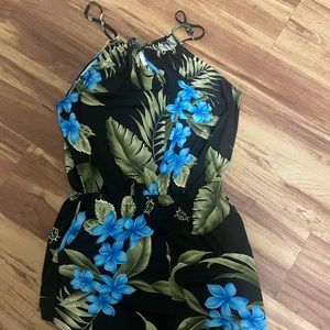Hawaiian print romper, XXL